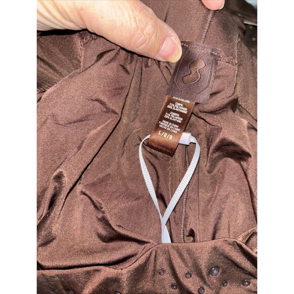 Skims x Swarovski Jelly Sheer Crystal High Waisted Leggings Cocoa L NEW Stretch - Picture 8 of 9